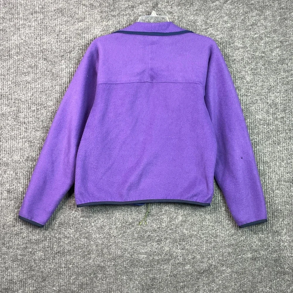 Patagonia Fleece Jacket Womens 11/12 Purple Vintage Synchilla USA *Broken ZIp